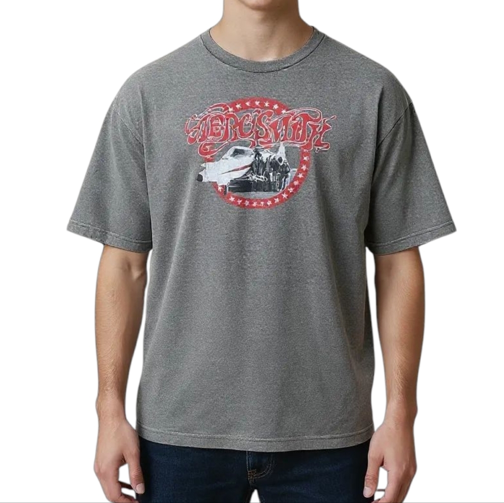 Aerosmith Rock Band T-Shirt Vintage Wash Graphic Tee